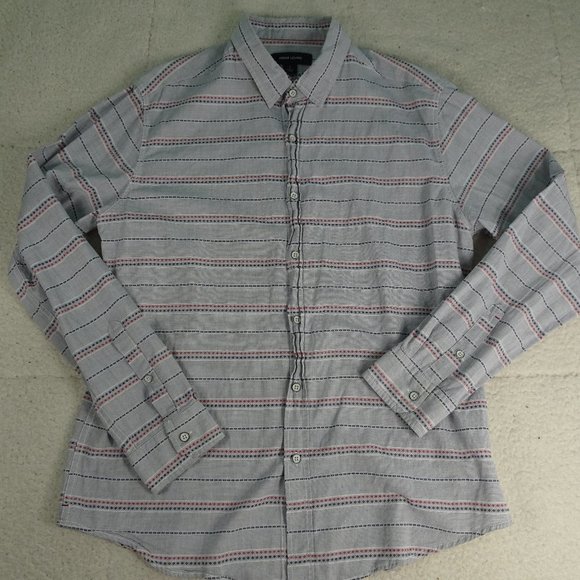 Adam Levine Collection Other - Adam Levine Blue/Red Lines Bup Shirt Large